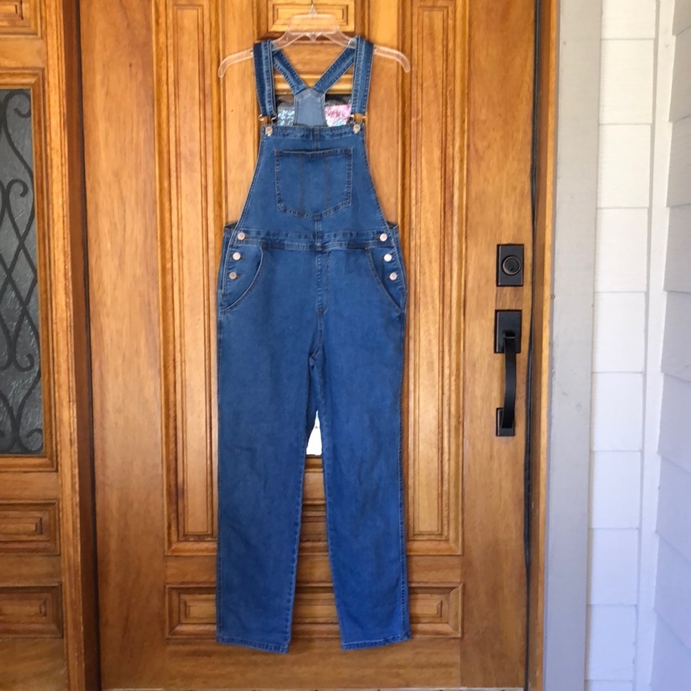 Bib Overalls Casual Stretch Adjustable Denim Jeans Pants Jumpsuits Women - Picture 2 of 6